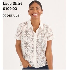 CAbi | Lace Shirt #6716 Spring 2025 Sz L